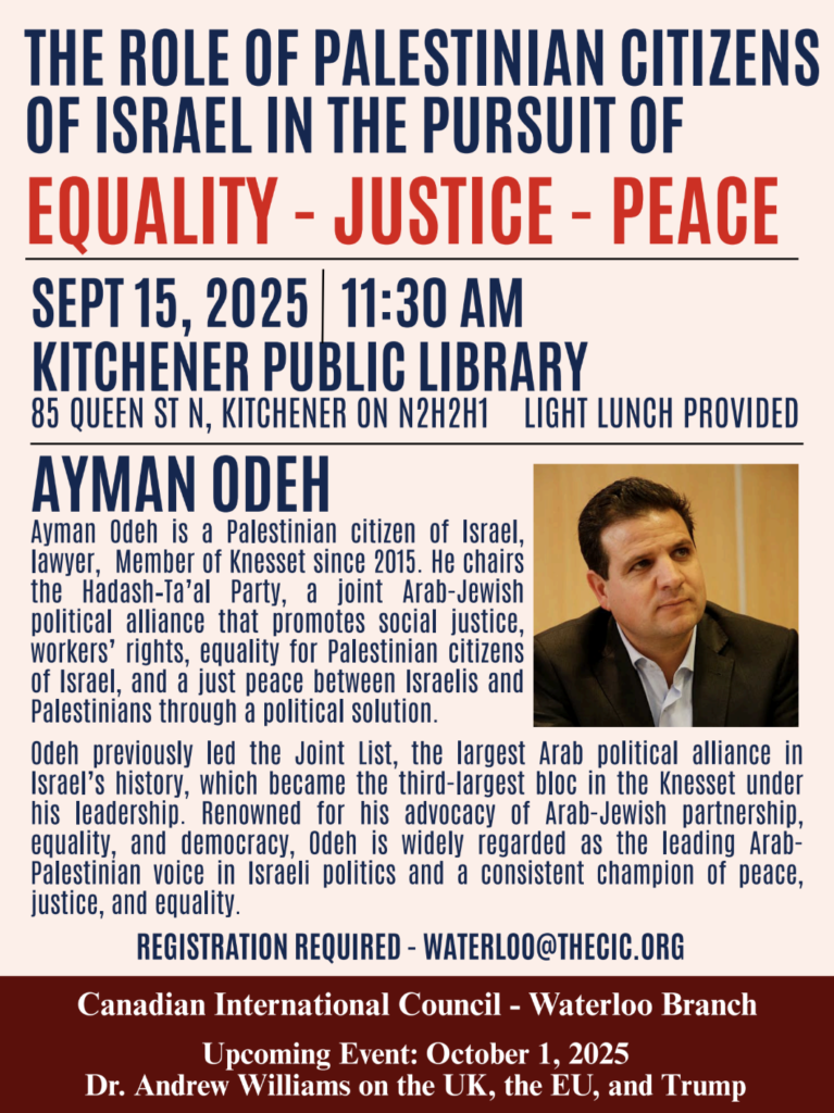 The Role of Palestinian Citizens of Israel in the pursuit EQUALITY – JUSTICE – PEACE